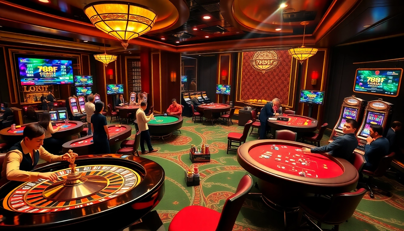 Experience the thrill of gambling at 789f com with vibrant casino tables and exciting gaming action.