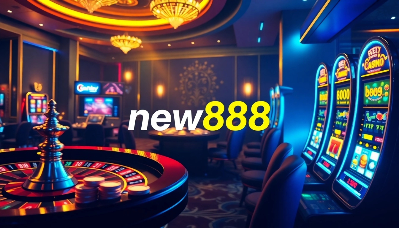 Engaged player exploring the vibrant online casino experience at new888, showcasing thrilling games and betting options.