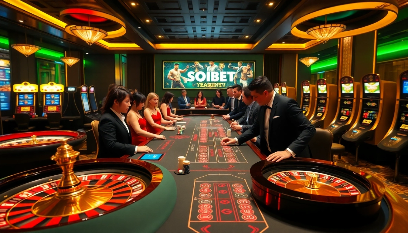Experience thrilling gameplay at https://soibet.vision/ with vibrant casino tables and interactive betting options.