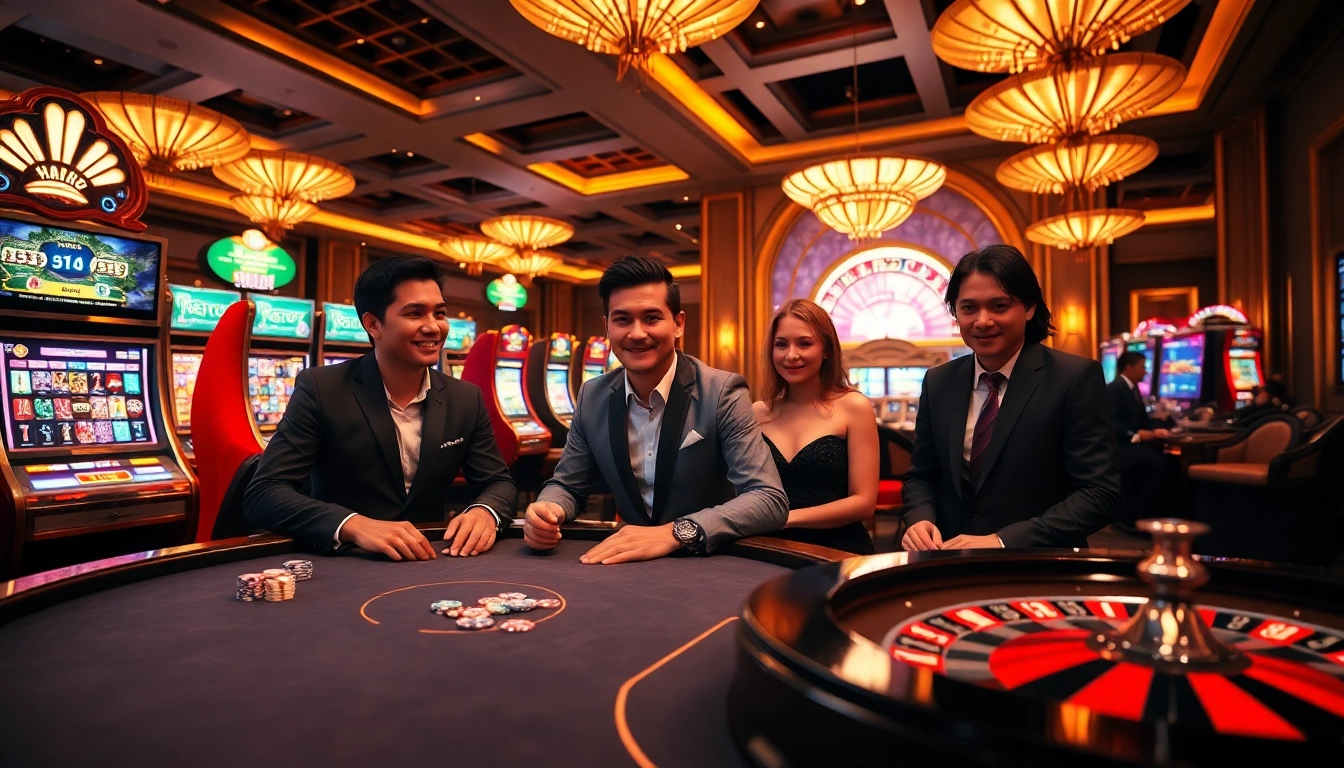 Experience the thrill of gaming at rajatoto88 with poker chips and a vibrant casino atmosphere.