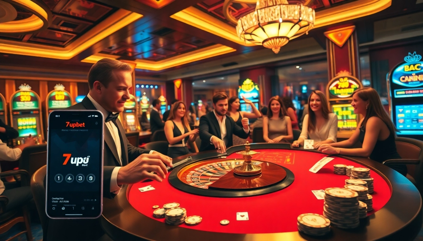 Experience luxurious gaming at 7upbet with an exciting casino atmosphere featuring dealers, roulette, and more.