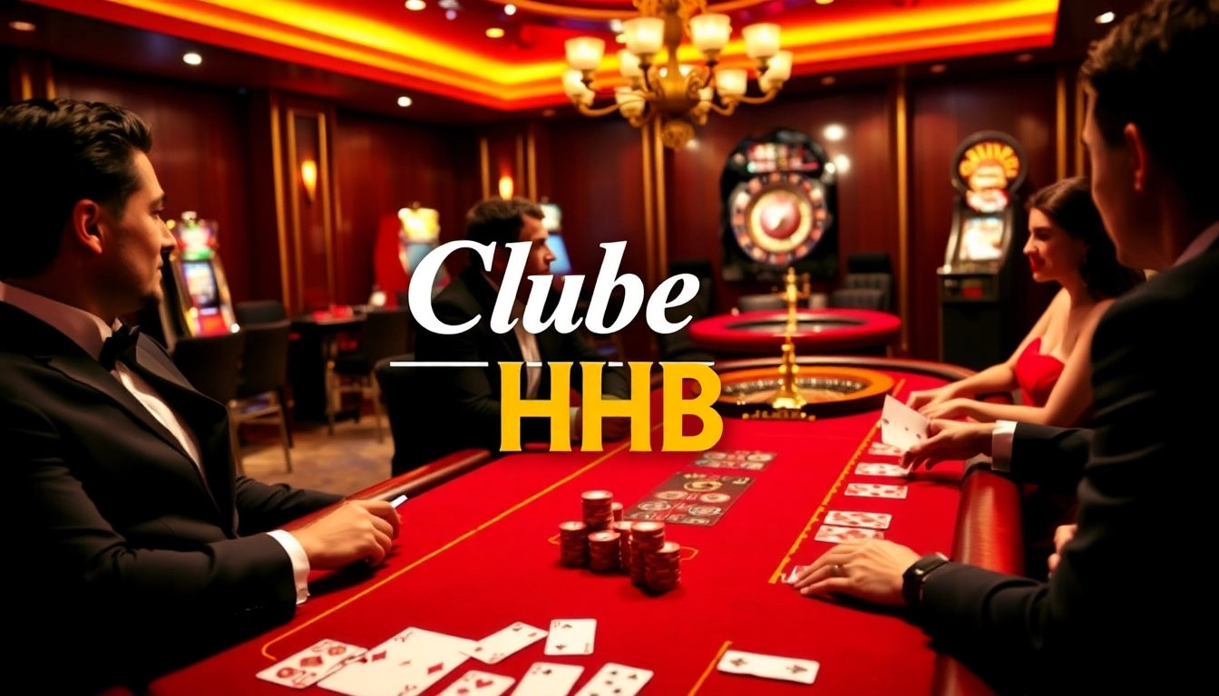 Experience the luxury of Clube VIP HHBET at a high-stakes poker table.