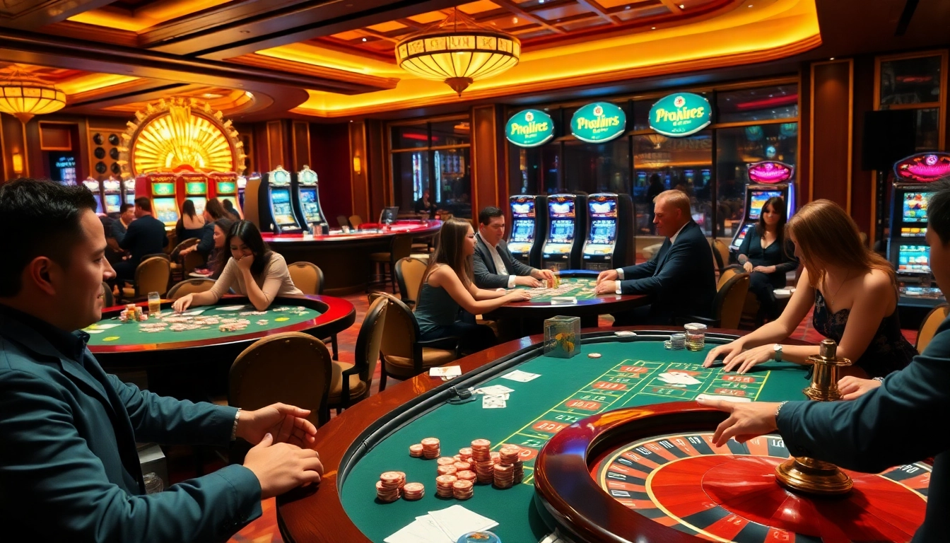 Players enjoying a vibrant casino atmosphere at https://rr88co.net/ with lively games and excitement.